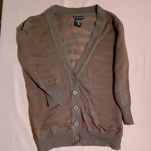 Olive Green zebra print  Cardigan.